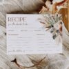 Editable Boho Terracotta Bridal Shower Recipe Card Template