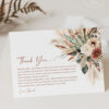 Editable Boho Terracotta Bridal Shower Thank You Card Template | Flat & Folded Options | Instant Download Printable