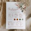 Editable Boho Terracotta Bridesmaid Proposal Card & Info Template | Will You Be My Bridesmaid Printable | Instant Download Editable Boho Terracotta Bridesmaid Proposal Card Info Template