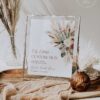 Editable Boho Terracotta Custom Table Signs Template | Pampas Grass Guest Book & Bar Sign Printable
