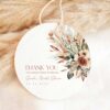 Editable Boho Terracotta Favor Tag Template