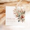 Editable Boho Terracotta Favor Tag Template