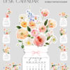 Printable 2026 Floral Desk Calendar Digital Download | Watercolor Spring Bloom (SVG, PNG, PDF) Printable 2026 Floral Desk Calendar Digital Download - Watercolor Spring Bloom (SVG, PNG, PDF)