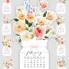 Printable 2026 Floral Desk Calendar Digital Download | Watercolor Spring Bloom (SVG, PNG, PDF) Printable 2026 Floral Desk Calendar Digital Download - Watercolor Spring Bloom (SVG, PNG, PDF)