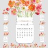Printable Poppy Flowers Desk Calendar 2026 (SVG, PNG, PDF) | Vibrant Red Orange Floral Digital Download Printable 2026 Poppy Desk Calendar (SVG, PNG, PDF) - Vibrant Red Orange Floral Digital Download
