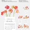 Printable Poppy Flowers Desk Calendar 2026 (SVG, PNG, PDF) | Vibrant Red Orange Floral Digital Download Printable 2026 Poppy Desk Calendar (SVG, PNG, PDF) - Vibrant Red Orange Floral Digital Download