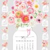 Bloom Flowers Pot 2026 Desk Calendar | Watercolor Printable Monthly Cutouts | Colorful Floral Planner SVG PNG PDF Bloom Flowers Pot 2026 Desk Calendar | Watercolor Printable Monthly Cutouts | Colorful Floral Planner SVG PNG PDF