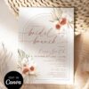 Boho Bridal Brunch Invitation Template Editable Canva | Pampas Grass Dried Floral Bridal Shower Invite | Rust Terracotta Boho Bridal Brunch Invitation Template, Editable Canva | Pampas Grass Dried Floral Bridal Shower Invite | Rust Terracotta Digital Download
