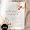 Boho Bridal Brunch Invitation Template Editable Canva | Pampas Grass Dried Floral Bridal Shower Invite | Rust Terracotta Boho Bridal Brunch Invitation Template, Editable Canva | Pampas Grass Dried Floral Bridal Shower Invite | Rust Terracotta Digital Download