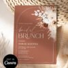 Boho Terracotta Bridal Brunch Invitation Template Canva | Pampas Grass Arch Shower Invite Boho Terracotta Bridal Brunch Invitation Template Canva | Pampas Grass Arch Shower Invite