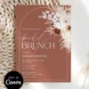 Boho Terracotta Bridal Brunch Invitation Template Canva | Pampas Grass Arch Shower Invite Boho Terracotta Bridal Brunch Invitation Template Canva | Pampas Grass Arch Shower Invite