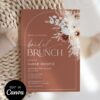 Boho Terracotta Bridal Brunch Invitation Template Canva | Pampas Grass Arch Shower Invite Boho Terracotta Bridal Brunch Invitation Template Canva | Pampas Grass Arch Shower Invite
