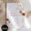 Rust Terracotta Bridal Brunch Invitation Card Template | Boho Arch Shower Invite Canva Editable Rust Terracotta Bridal Brunch Invitation Card Template | Boho Arch Shower Invite Canva Editable