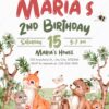 Editable Woodland Animals Party Birthday Invitation Canva Template | Fox Bear Bunny Forest Theme Editable Woodland Animals Party Birthday Invitation Canva Template | Fox Bear Bunny Forest Theme
