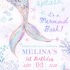 Glitter Mermaid Birthday Invitation Template | Splish Splash Digital Under The Sea Download Glitter Mermaid Birthday Invitation Template | Splish Splash Digital Under The Sea Download
