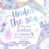 Under the Sea Birthday Invitation Canva Template | Instant Download Neon Ocean Birthday Mermaid Invite Under the Sea Birthday Invitation Canva Template | Instant Download Neon Ocean Birthday Mermaid Invite