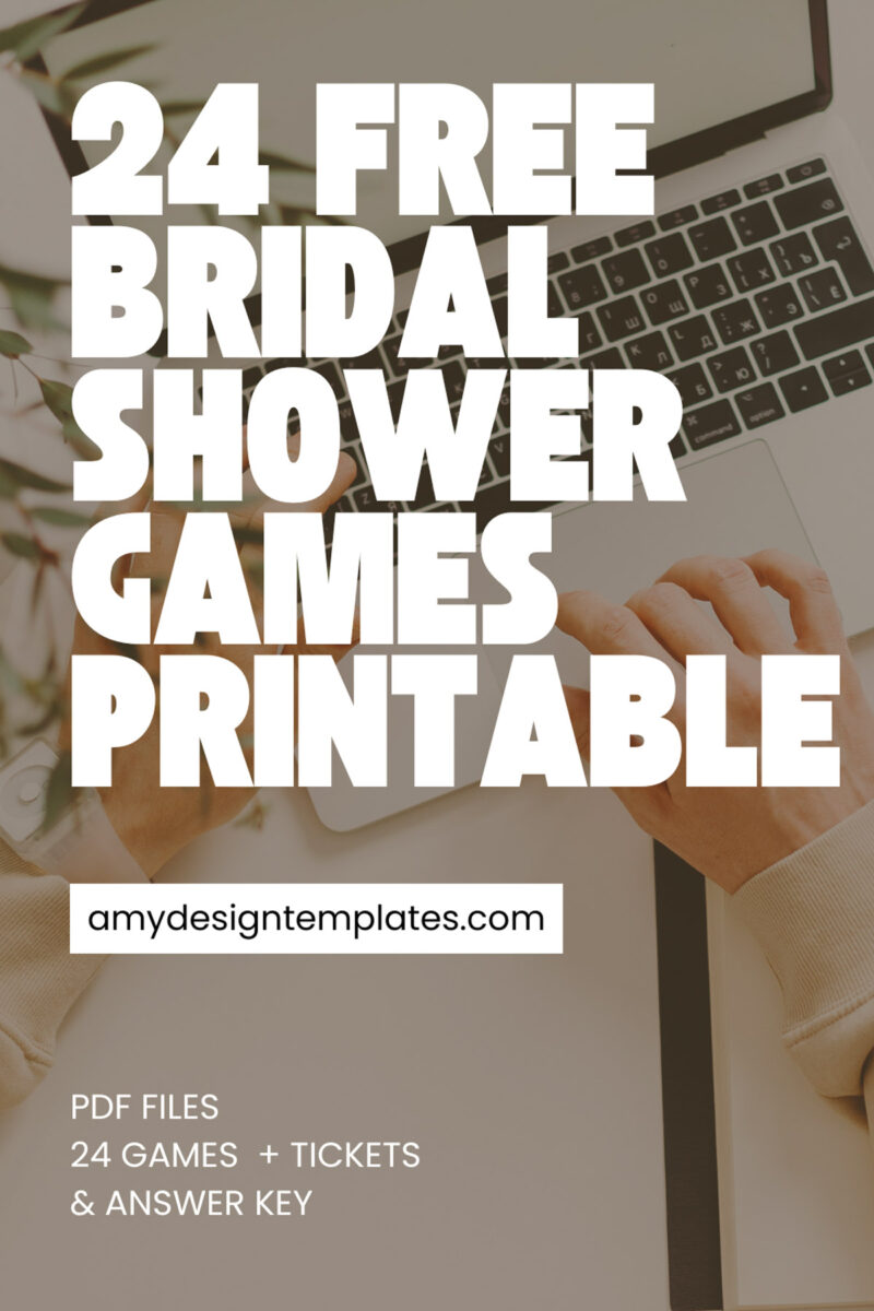 24+ Free Printable Bridal Shower Games Templates Amy Design