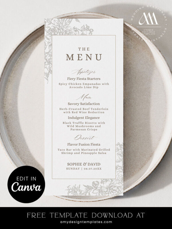 7+ Free Monogram Wedding Menu Templates: Your Elegant Table Setting Guide Your Free Monogram Wedding Menu Templates FREECV041