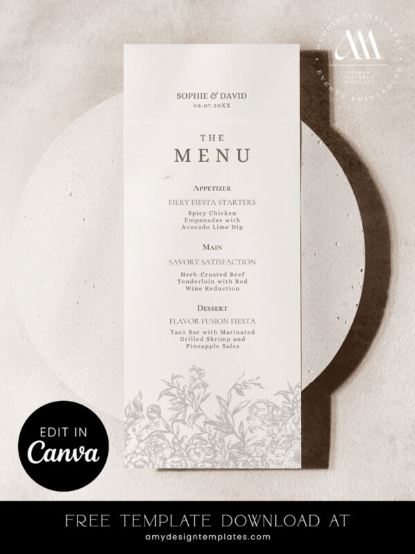 7+ Free Monogram Wedding Menu Templates: Your Elegant Table Setting Guide Your Free Monogram Wedding Menu Templates FREECV041