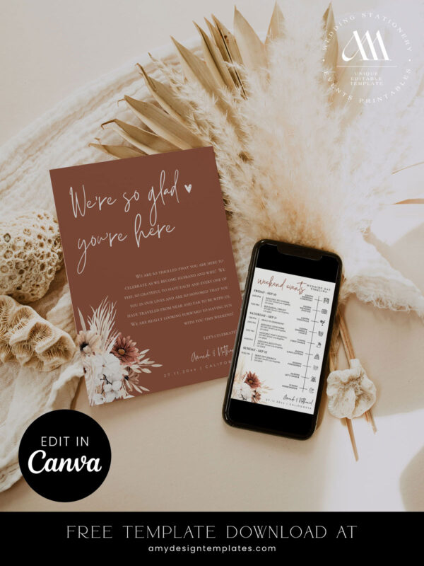 5+ Free Boho Wedding Itinerary Templates: Guide Your Guests with Style Collection of Free Boho Wedding Itinerary Templates FREECV042