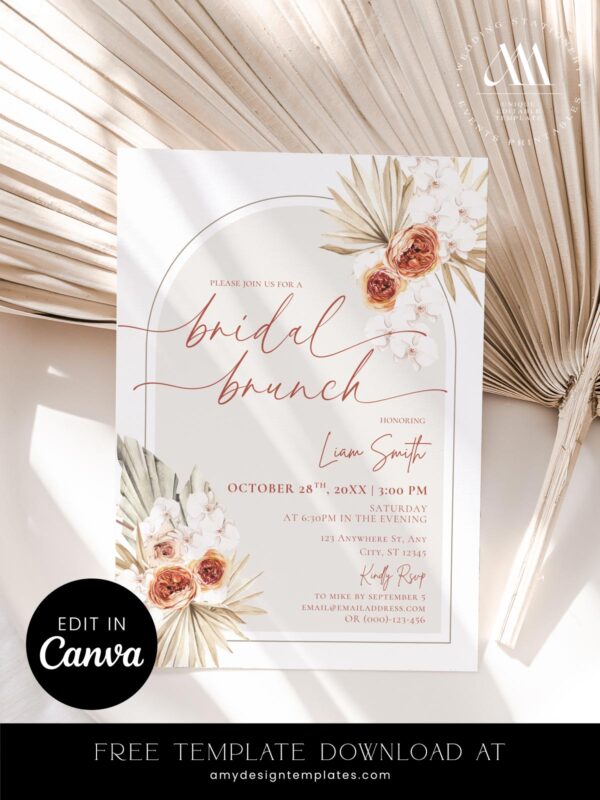 5+ Bridal Shower Brunch Invitations Free: Start Your Celebration in Style! Your Free Bridal Shower Brunch Invitation Template FREECV043
