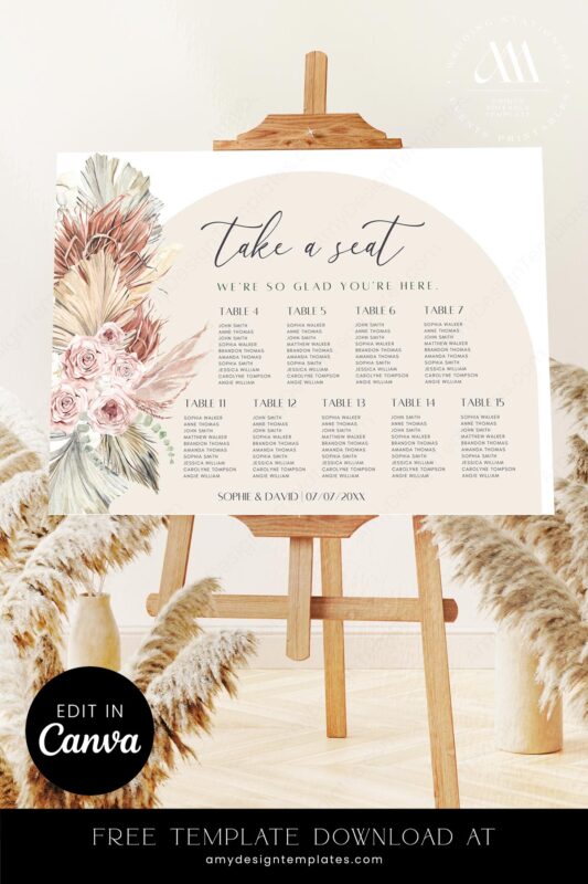 9+ Free Printable Wedding Seating Plan Templates: Guide Your Guests with Ease! Your Free Wedding Seating Plan Template FREECV044