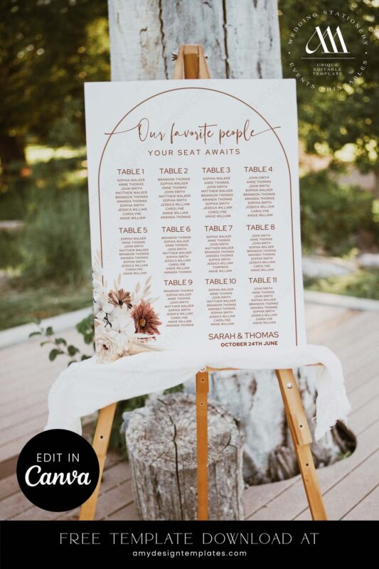 9+ Free Printable Wedding Seating Plan Templates: Guide Your Guests with Ease! Your Free Wedding Seating Plan Template FREECV044