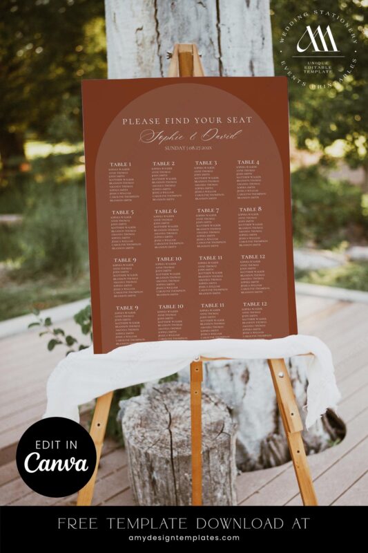 9+ Free Printable Wedding Seating Plan Templates: Guide Your Guests with Ease! Your Free Wedding Seating Plan Template FREECV044