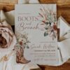 Rustic Western Bridal Shower Invitation | Boots and Brunch Invite Template | Boho Pampas Grass Floral | Cowboy Boots Rustic Western Bridal Shower Invitation, Boots and Brunch Invite Template, Boho Pampas Grass Floral, Cowboy Boots, Editable in Corjl, Instant Download