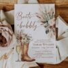 Boots and Bubbly Bridal Shower Invitation | Western Cowgirl Invite Template | Rustic Boho Pampas Grass Boots and Bubbly Bridal Shower Invitation, Western Cowgirl Invite Template, Rustic Boho Pampas Grass, Champagne Bridal Shower Editable Printable