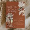 Western Boots and Bubbly Bridal Shower Invitation | Cowboy Boot Invite Editable Template | Terracotta Rustic Boho Western Boots and Bubbly Bridal Shower Invitation | Cowboy Boot Invite Editable Template | Terracotta Rustic Boho