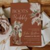 Western Boots and Bubbly Bridal Shower Invitation | Cowboy Boot Invite Editable Template | Terracotta Rustic Boho Western Boots and Bubbly Bridal Shower Invitation | Cowboy Boot Invite Editable Template | Terracotta Rustic Boho