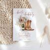 Rustic Boho Boots and Bubbly Bridal Shower Invitation Template | Western Bachelorette Invite Card Boots and Bubbly Bridal Shower Invitation, Western Bachelorette Invite, Rustic Boho Pampas Grass, Terracotta Editable Corjl Template