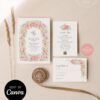 Colorful Wildflower Wedding Invitation Set Template | Floral Spring Summer Wedding Invite Card Colorful Wildflower Wedding Invitation Set Template | Floral Spring Summer Wedding Invite Card