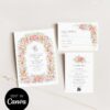 Colorful Wildflower Wedding Invitation Set Template | Floral Spring Summer Wedding Invite Card Colorful Wildflower Wedding Invitation Set Template | Floral Spring Summer Wedding Invite Card