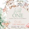 Wild One Woodland Animals Birthday Invitation Printable | Forest Creatures House Canva Editable Template Wild One Woodland Animals Birthday Invitation Printable | Forest Creatures House Canva Editable Template