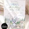 Mountain Woodland Animals Birthday Invitation | Kids Party Forest Invite Card Template Canva Mountain Woodland Animals Birthday Invitation | Kids Party Forest Invite Card Template Canva