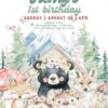 Mountain Woodland Cabin Birthday Invitation | Cute Bear Forest Friends Camping Canva Editable Template Mountain Woodland Cabin Birthday Invitation | Cute Bear Forest Friends Camping Canva Editable Template