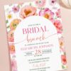Elegant Rose Floral Bridal Brunch Invitation Template | Soft Pink Luncheon Invite Canva Editable Printable Elegant Rose Floral Bridal Brunch Invitation Template | Soft Pink Luncheon Invite Canva Editable Printable