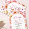 Elegant Rose Floral Bridal Brunch Invitation Template | Soft Pink Luncheon Invite Canva Editable Printable Elegant Rose Floral Bridal Brunch Invitation Template | Soft Pink Luncheon Invite Canva Editable Printable
