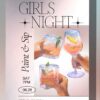 CVCP003 Paint and Sip Girls Night Party Invitation Template 2