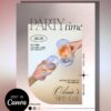Elegant Champagne Celebration Birthday Party Invitation Template | Glamorous & Modern Cocktails Night Party Invite Canva Elegant Champagne Celebration Birthday Party Invitation Template