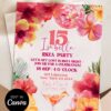 Ibiza Night Birthday Invitation Card | Tropical Disco Hibiscus Cocktail Party Canva Editable Template Ibiza Night Birthday Invitation Card | Tropical Disco Hibiscus Cocktail Party Canva Editable Template