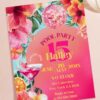 Pink Tropical Pool Party Birthday Invitation | Disco Ball Martini Cocktail Summer Bash Canva Editable Template Pink Tropical Pool Party Birthday Invitation | Disco Ball Martini Cocktail Summer Bash Canva Editable Template