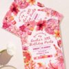 Vibrant Exotic Tropical Disco Birthday Invitation | Editable Summer Beach Floral Party Invite Card Canva Template Vibrant & Exotic Tropical Disco Birthday Invitation | Summer Beach Floral Canva Editable Template