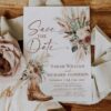 Western Cowboy Boot Boho Save the Date Card Template | Rustic Terracotta Wedding Save the Dates with Photo Western Cowboy Boot Boho Save the Date Card Template | Rustic Terracotta Wedding Save the Dates with Photo