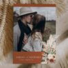 Rustic Western Wedding Invitation Template | Terracotta Fall Wedding Invite Card | Boho Cowboy Boots Pampas Grass