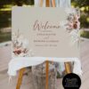 Boho Fall Wedding Sign Template Printable | Bohemian Wedding Welcome Signage
