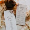 Rustic Boho Fall Wedding Invitations Template Bundle | Earthy Tan Wedding Stationery Printable Wedding Program Order Of Service 4x9 inches Rustic Boho Fall Wedding Template Bundle - 50+ DIY Printable Wedding Stationery Printable | Earthy Tan Bohemian Pampas Grass