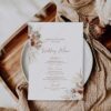 Rustic Boho Fall Wedding Invitations Template Bundle | Earthy Tan Wedding Stationery Printable Menu Card Template Rustic Boho Fall Wedding Template Bundle - 50+ DIY Printable Wedding Stationery Printable | Earthy Tan Bohemian Pampas Grass